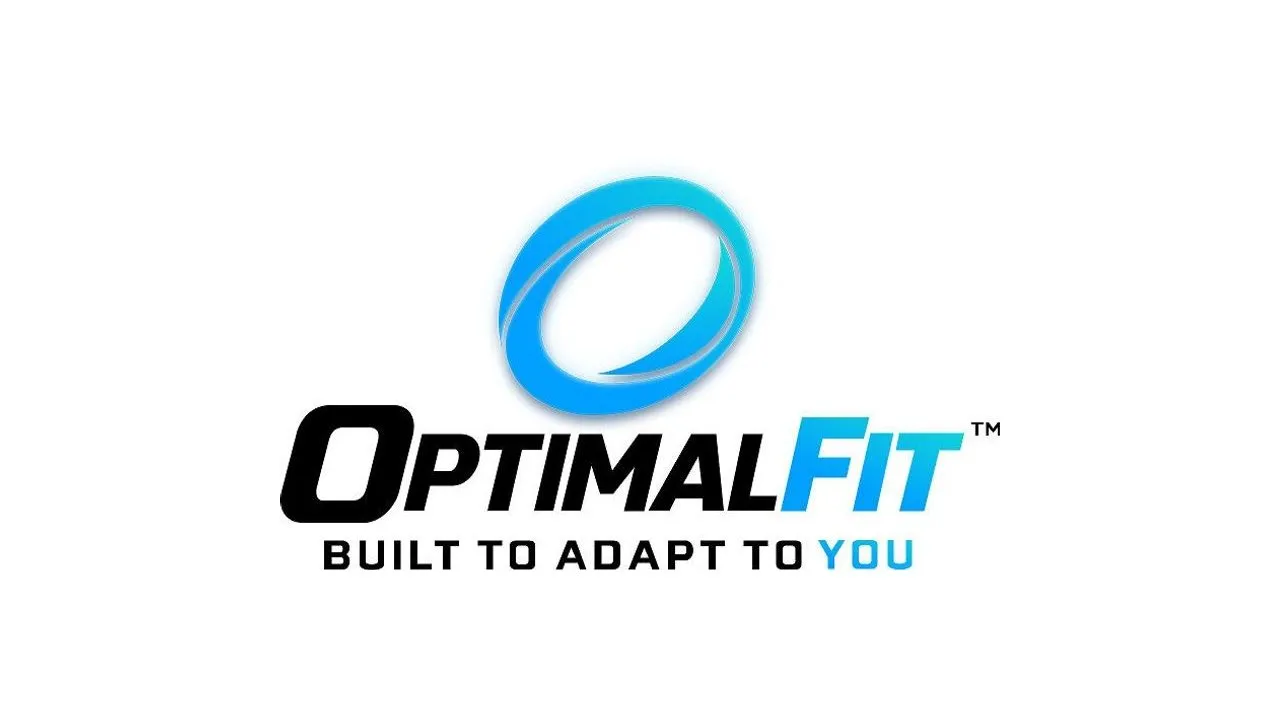 OptimalFit logo with blue ring and the tagline “Built to Adapt to You.”